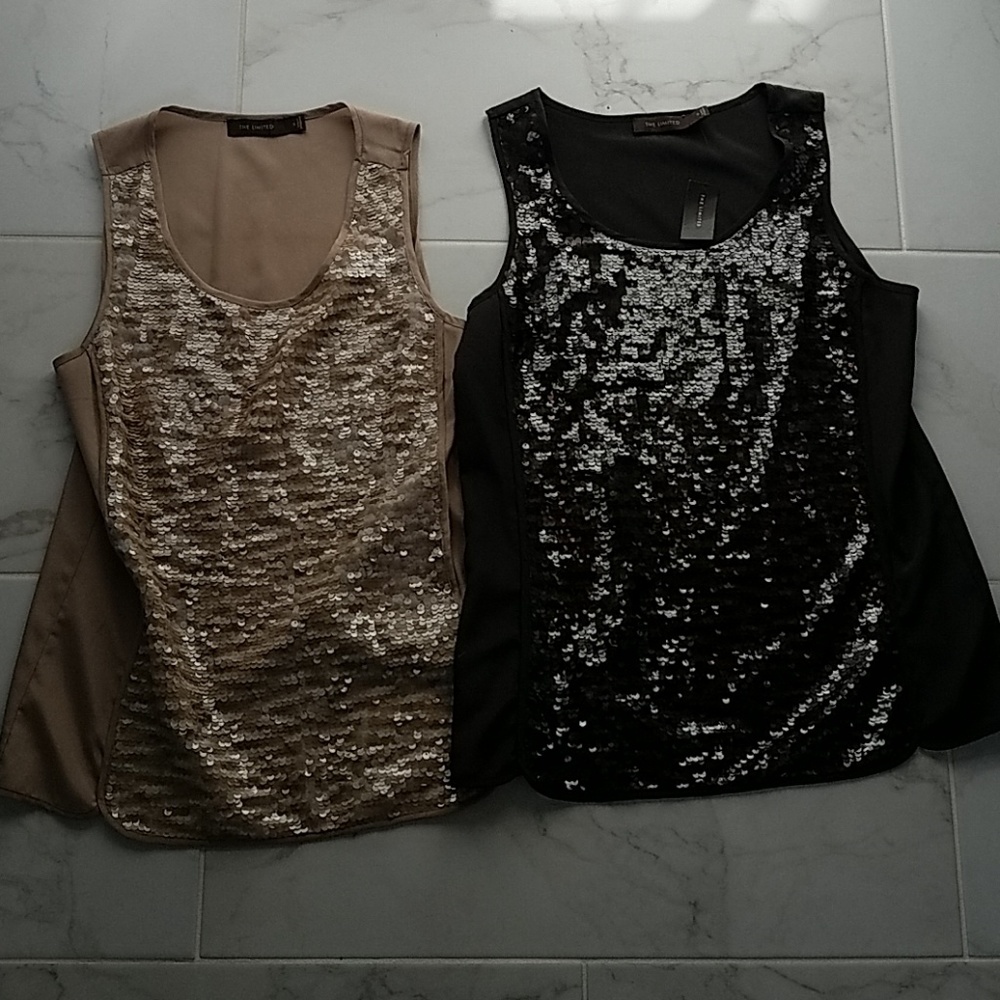 Two Liminted sequin tops - size small